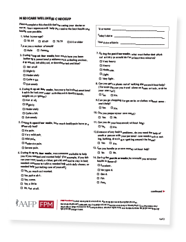 Marshall Family Medicine Wellness Form